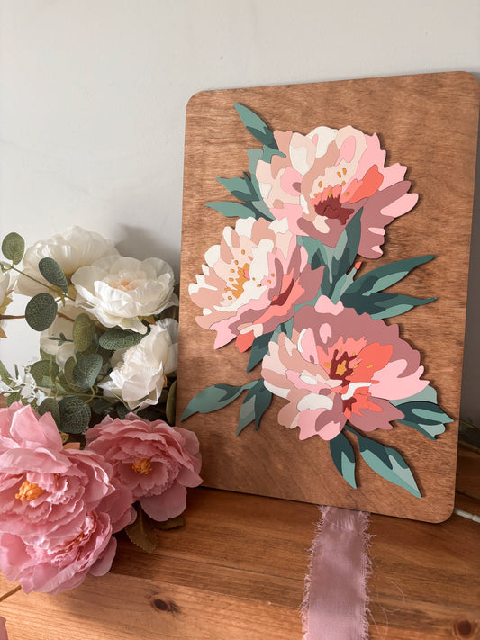 Mosaic Colorblock Peonies
