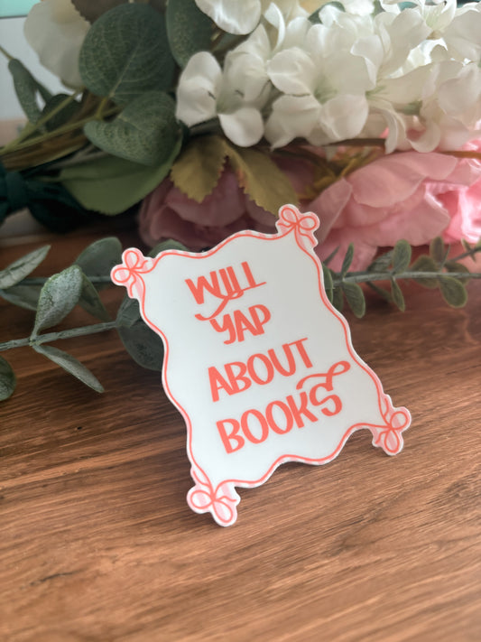 Will Yap About Books Sticker