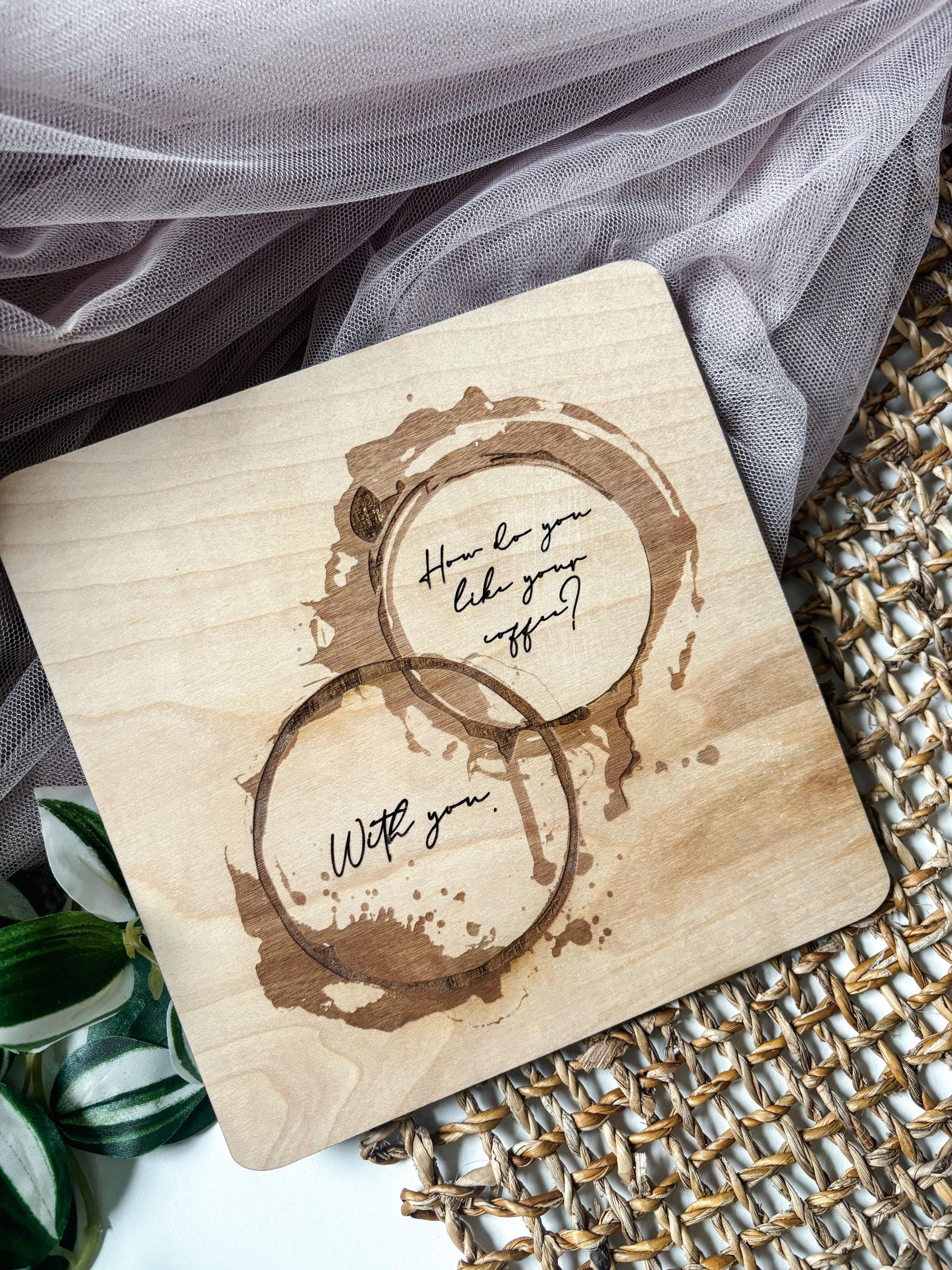 Coffee Bar Decor, Engraved Coffee Ring Art, Wood Coffee Lover Gift, Minimalist Kitchen Decor, Coffee Station Decor, Modern Coffee Wall Art