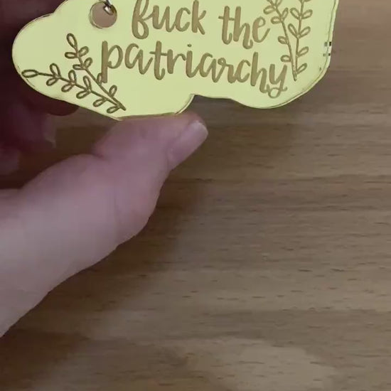 Fuck the Patriarchy Keychain, Funny Taylor Swift Gift for Her, All Too Well Taylors Version, Gift for Swiftie, Swiftie Stocking Stuffer