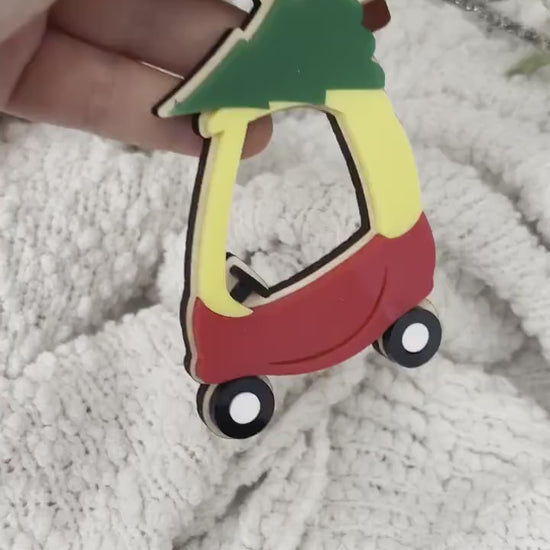 Cozy Coupe Christmas Ornament, Baby's First Christmas, Baby Christmas Ornament, Cozy Coupe Ornament, Laser Cut Ornament