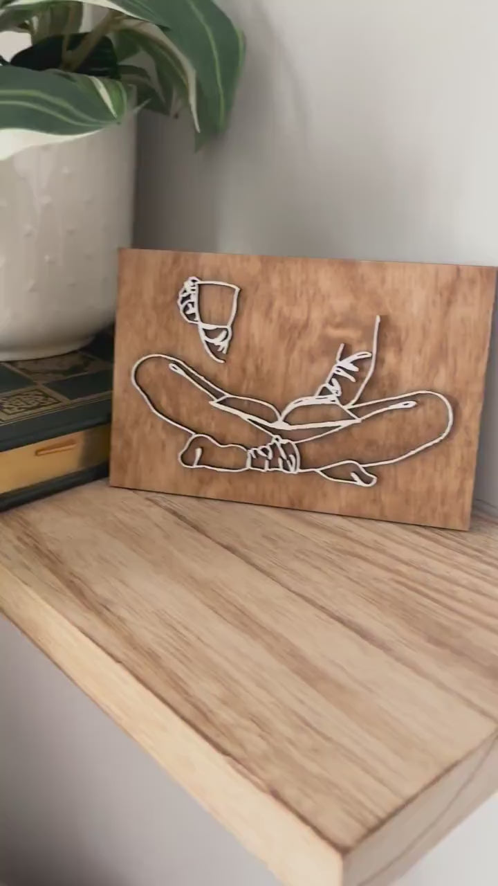 Reading Girl Wall Art, Minimalist Book Lover Decor, Coffee Lover Line Art, Cozy Reading Nook, Bookish Wall Art, Reader Gift, Coffee & Books