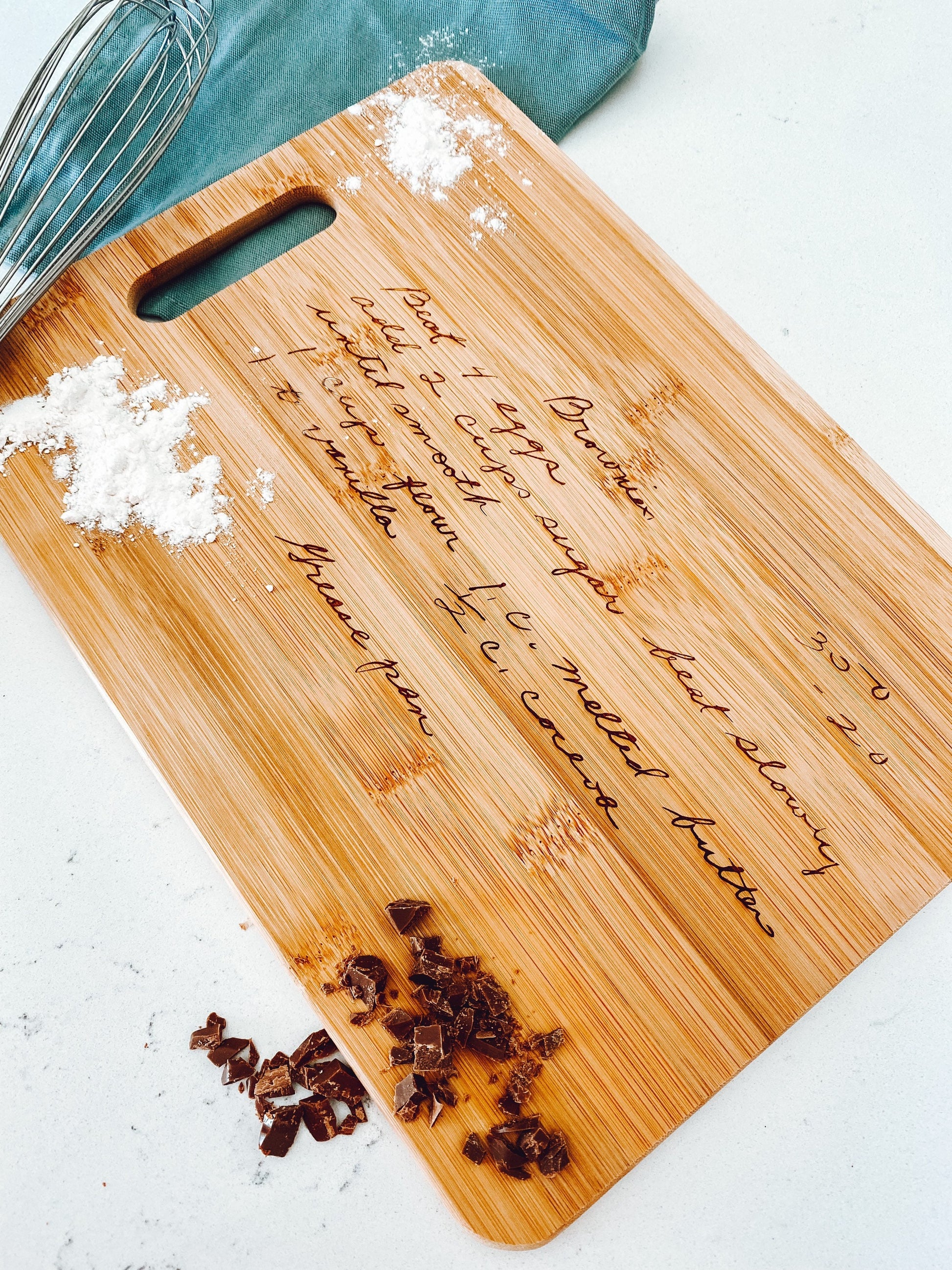 Recipe Cutting Board Engraved, Customized Cutting Board Recipe, Handwritten Recipe Cutting Board Handwriting Gift, Christmas Gift for Her