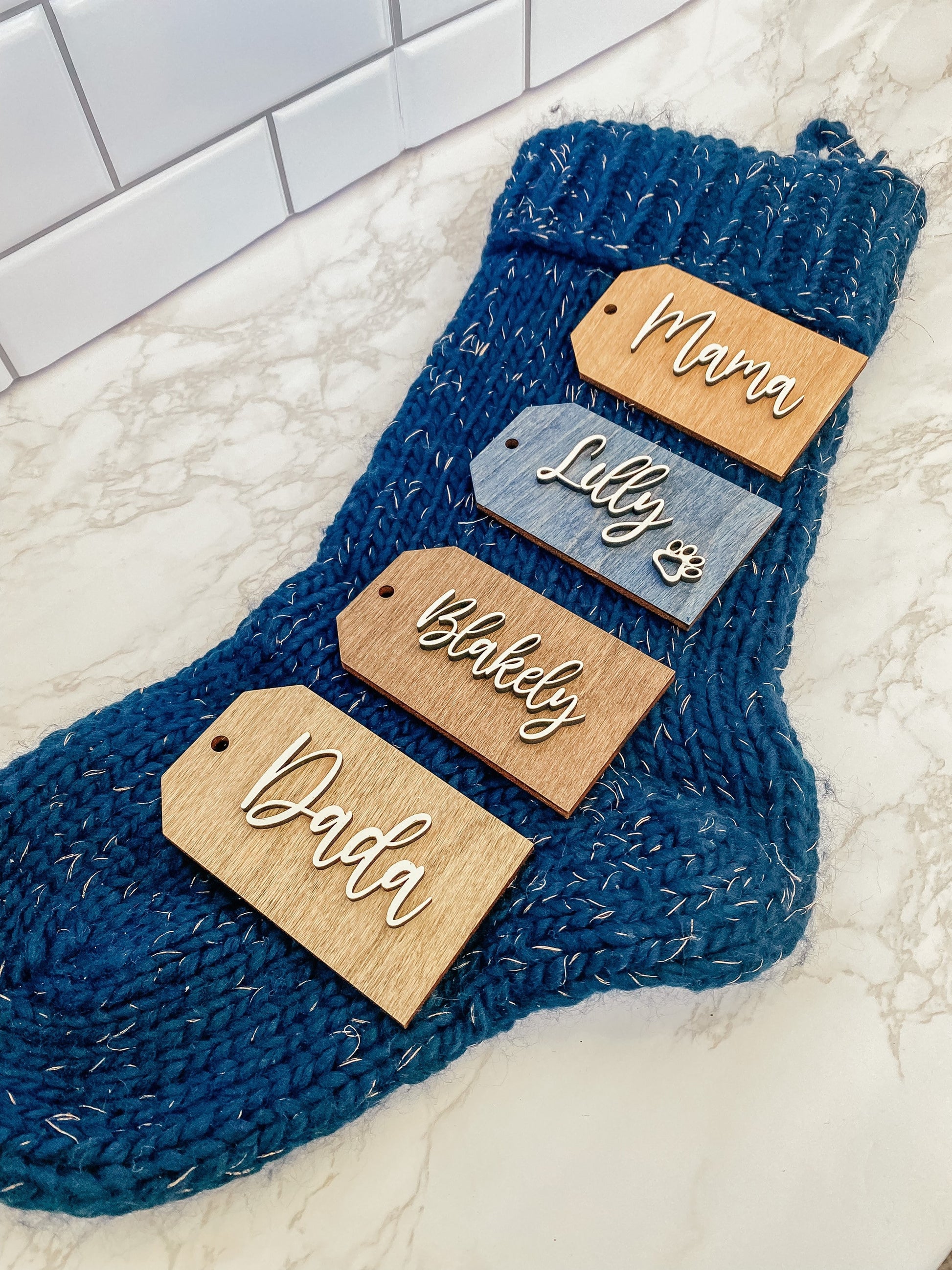 Personalized Christmas Stocking Tags, Stocking Name Tags, Wooden Name Tags, Personalized Wooden Tags, Laser Engraved Gift Tags, Laser Cut