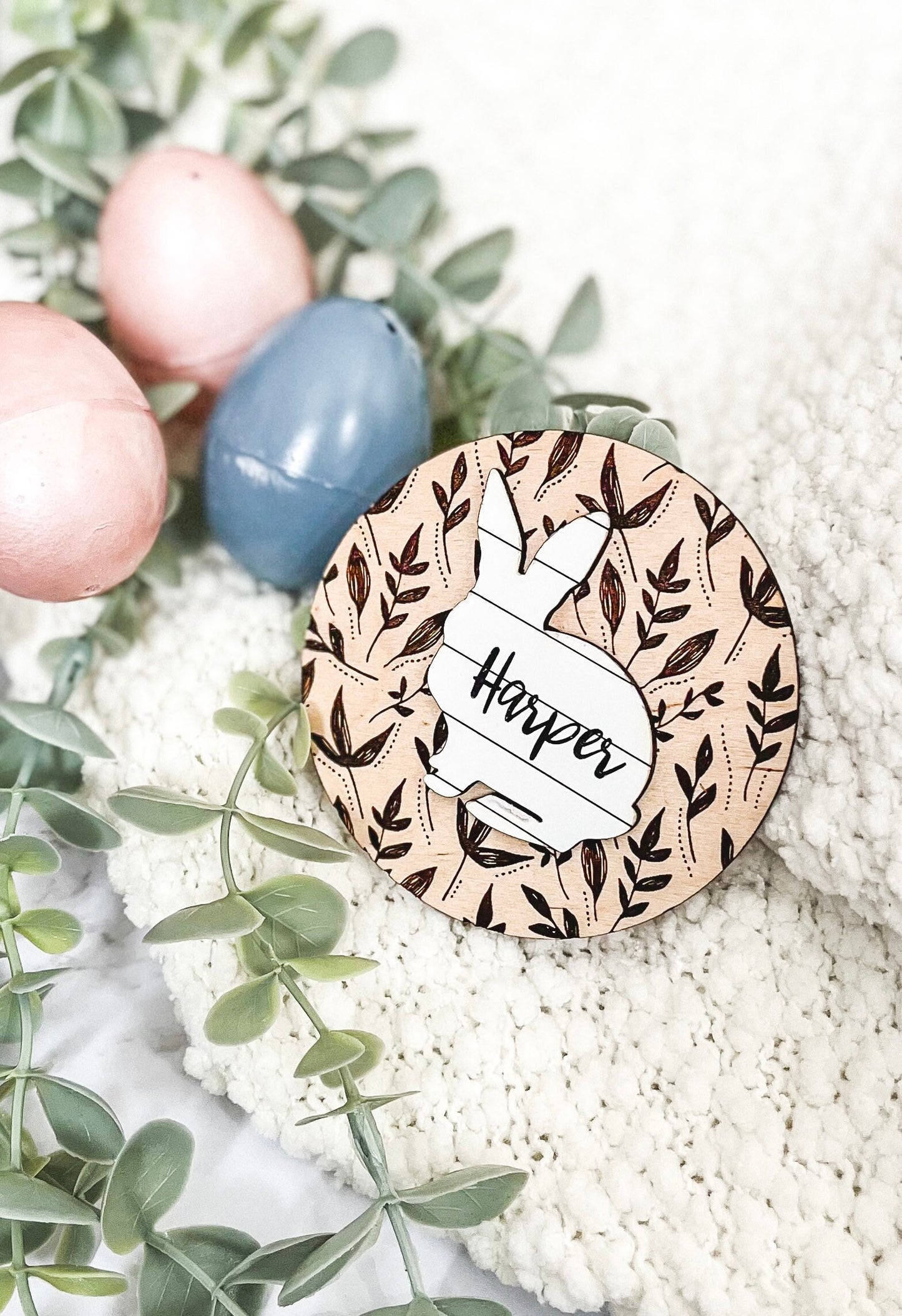 Shiplap Easter Tag, Easter Basket Gift Tag, Bunny Gift Tag, Easter Gift Tag, Easter Wood Tags, Wooden Spring Name Tag, Custom Name Tag