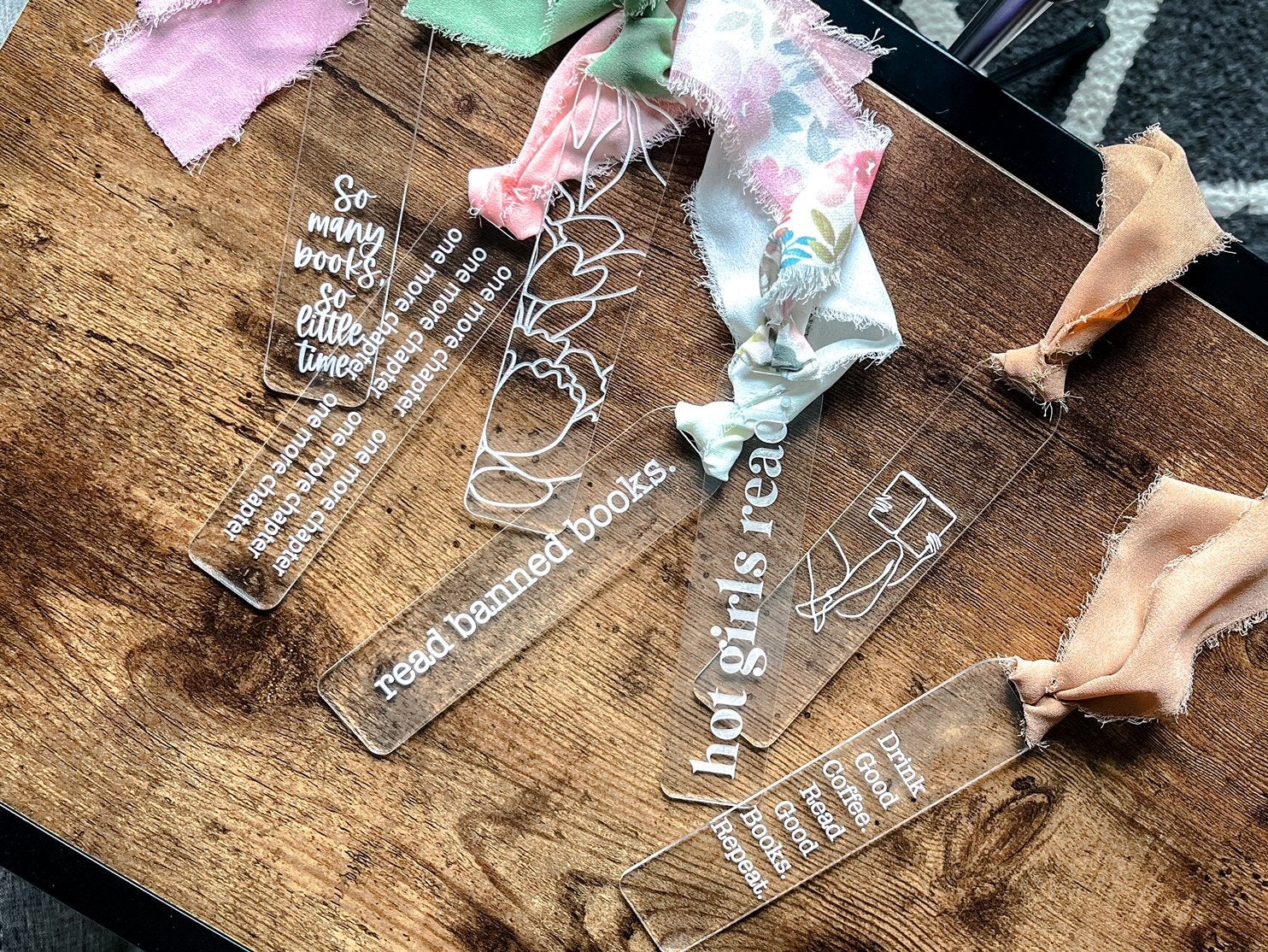 Floral Acrylic Bookmark – Wise Words Studio