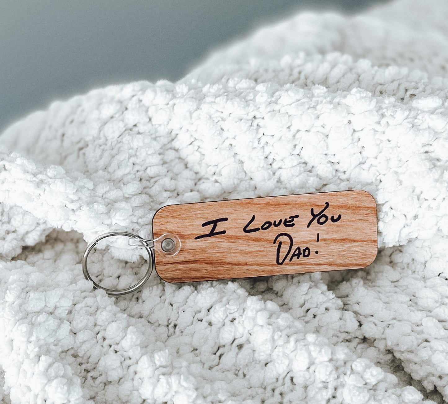 Custom Engraved Wood Handwriting Keychain, Personalized Handwriting Sign, Handwriting Gift, Wood Sign, Handwritten Gift, Christmas Gift for