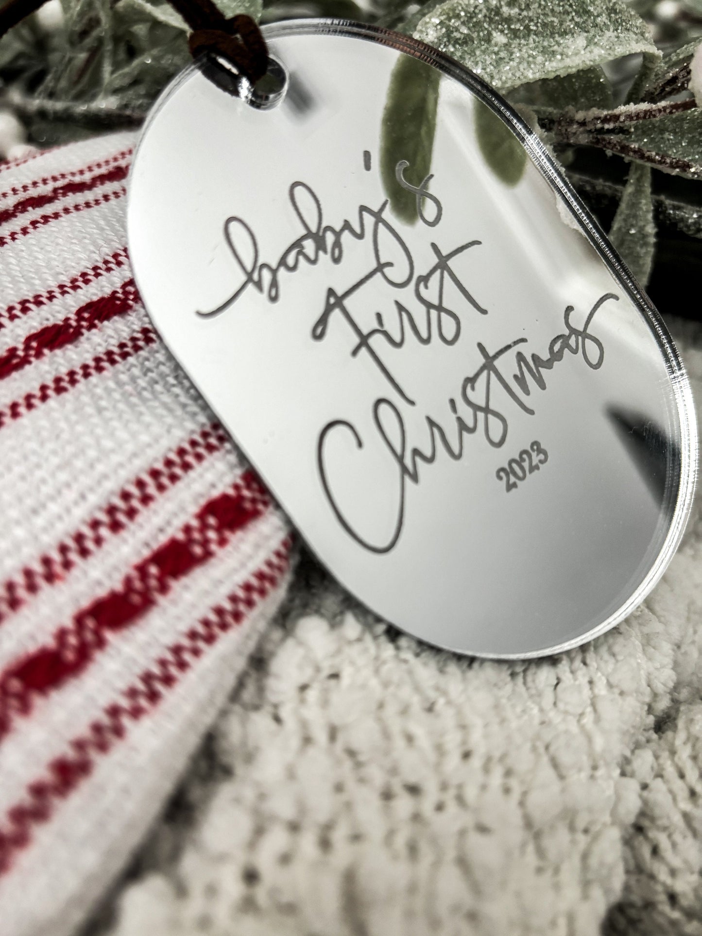 Baby's First Christmas Acrylic Ornament, Custom New Parents Ornament, Baby Boy, Baby Boy, Gift for New Parents, Baby's First
