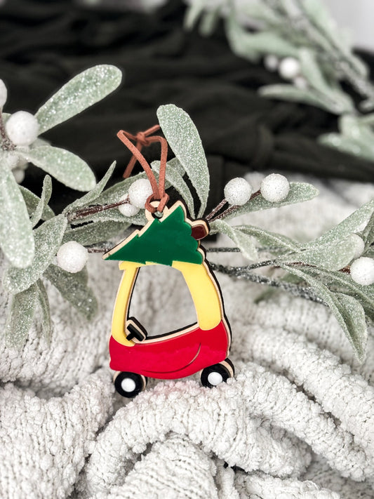 Cozy Coupe Christmas Ornament, Baby's First Christmas, Baby Christmas Ornament, Cozy Coupe Ornament, Laser Cut Ornament