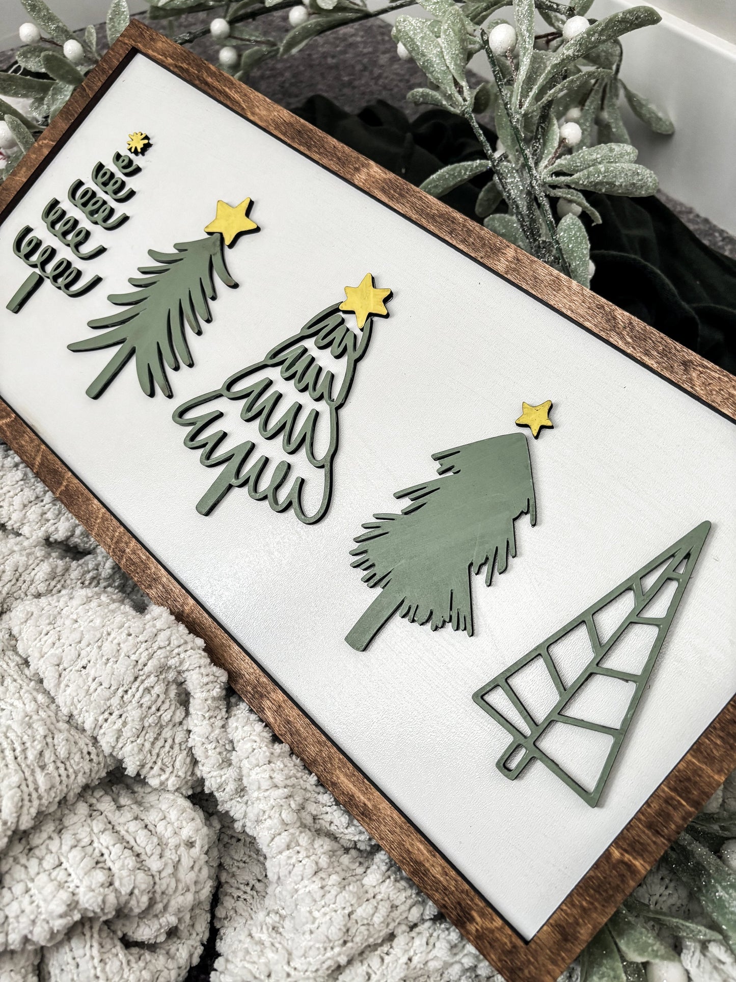 Modern Christmas Tree Sign, Tree Line Drawing Sign, Christmas Hanging Decor, Christmas Arch decor, Modern Decorations, Minimalist Christmas