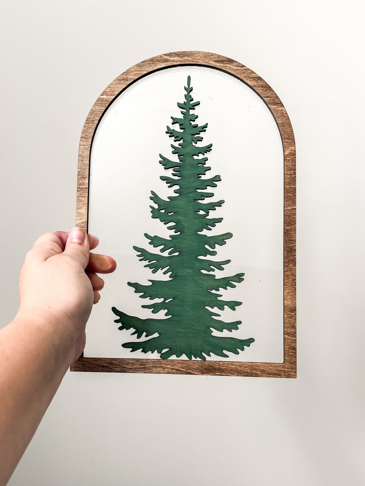 Modern Christmas Tree Sign, Evergreen Drawing Sign, Christmas Acrylic Hanging Decor, Christmas Arch decor, Minimalist Christmas