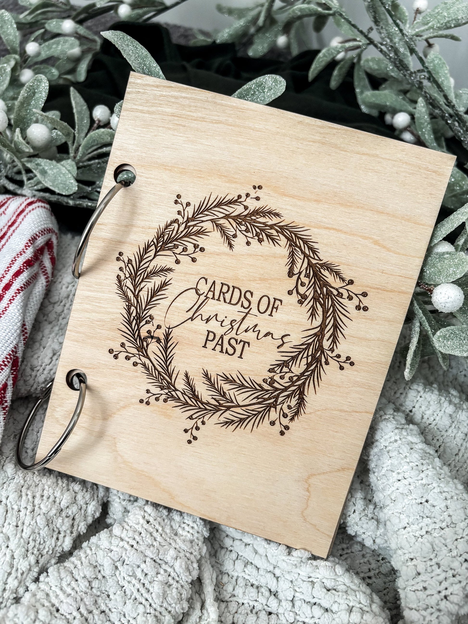 Christmas Card Keeper, Cards of Christmas Past, Card Storage, Wood Card Keeper, Christmas Cards, Card Binder