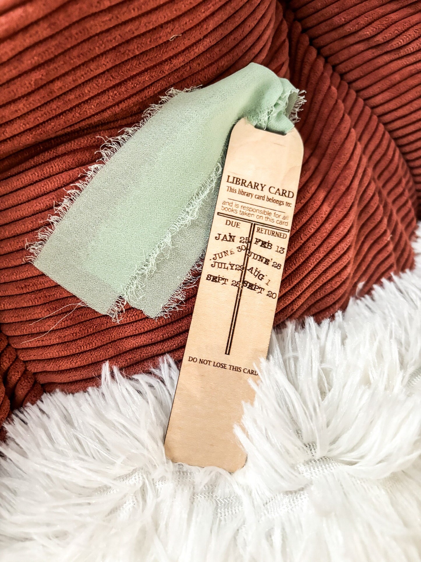 Library Card Wood Bookmark, Acrylic Bookmark, Funny Bookmark Gift, Laser Engraved Bookmark, Aesthetic Acrylic Floral Bookmark