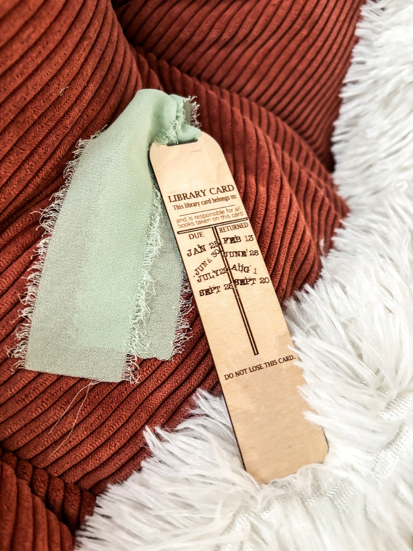 Library Card Wood Bookmark, Acrylic Bookmark, Funny Bookmark Gift, Laser Engraved Bookmark, Aesthetic Acrylic Floral Bookmark