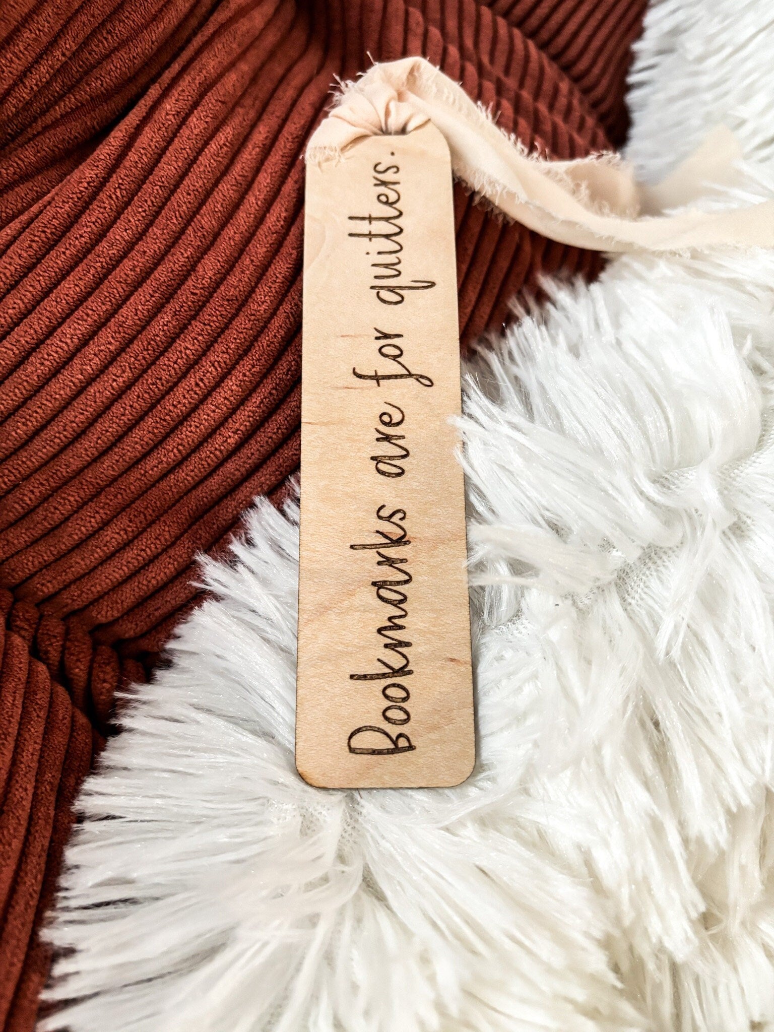 Bookmarks Are For Quitters Wood Bookmark, Acrylic Bookmark, Funny Bookmark Gift, Laser Engraved Bookmark, Aesthetic Floral Acrylic Bookmark