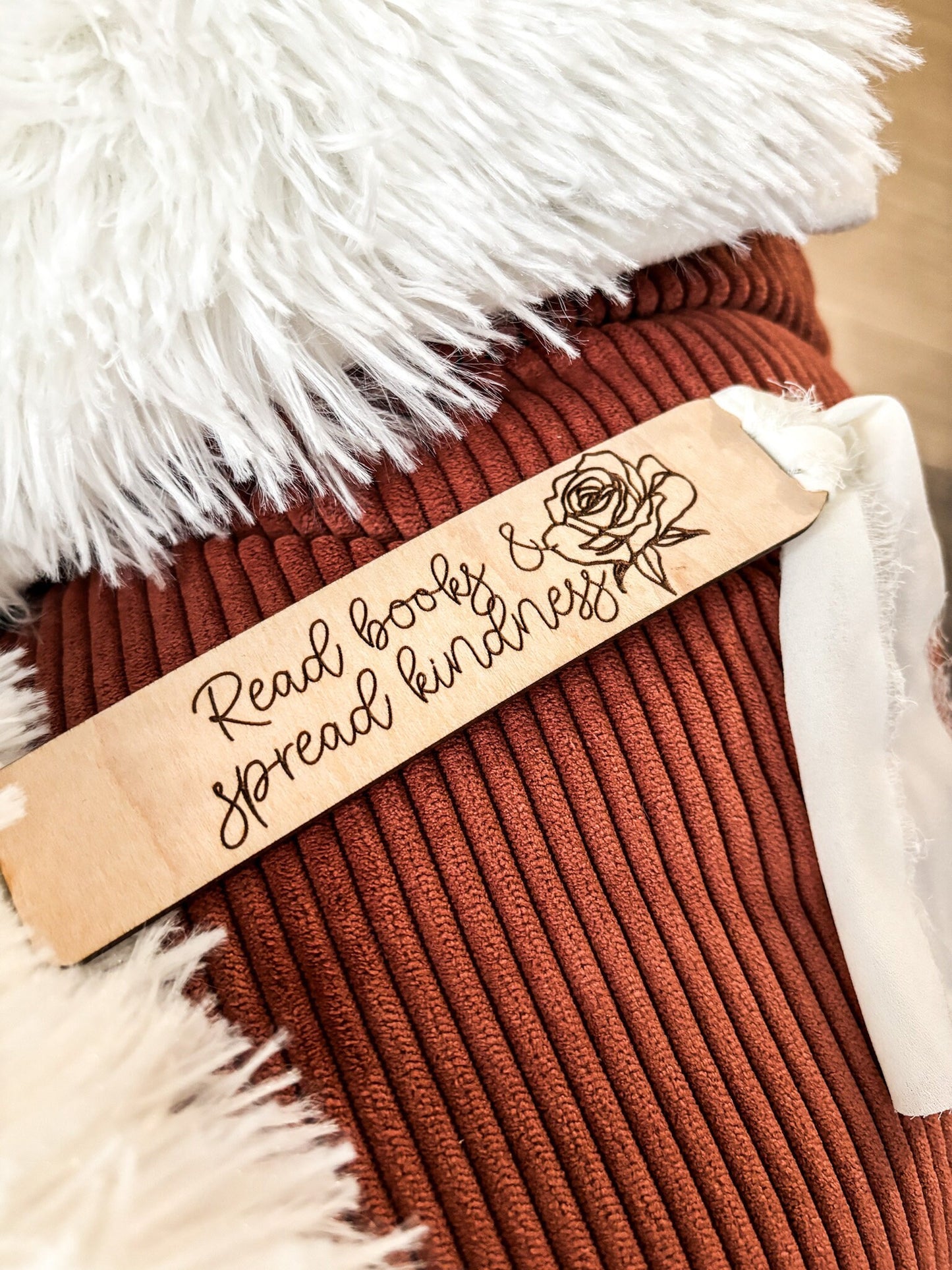 Read Books, Spread Kindness Wood Bookmark, Acrylic Bookmark, Funny Bookmark Gift, Laser Engraved Bookmark, Aesthetic Acrylic Floral Bookmark