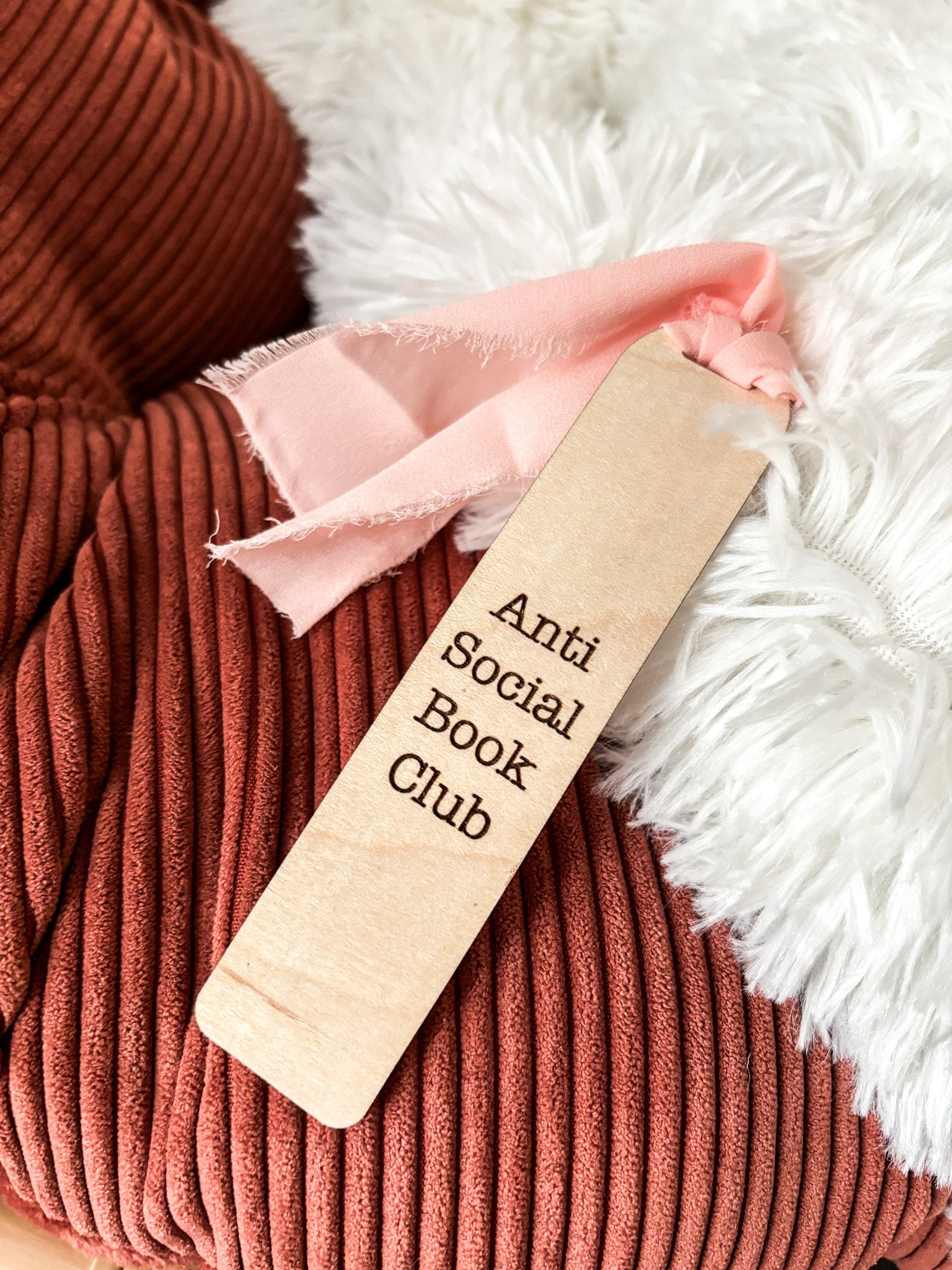 Anti Social Book Club Wood Bookmark, Acrylic Bookmark, Funny Bookmark Gift, Laser Engraved Bookmark, Aesthetic Acrylic Floral Bookmark
